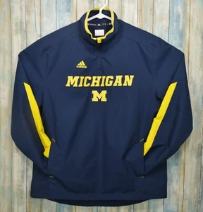 Adidas Scorch Michigan Pullover Men's Size L Quart Zip Jacket - Picture 1 of 12