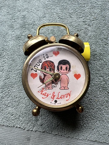 Vintage Rare W Germany A.S.A Co. Kim Casali Travel  Clock LOVE Is forever & ever Cover