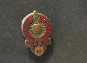 Watertown, Ma Arsenal 10 year enamel service pin vintage antique screwback - Picture 1 of 4