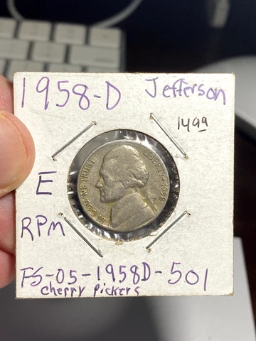 1958 D United States 5 Cents Error Coin - RPM Cover