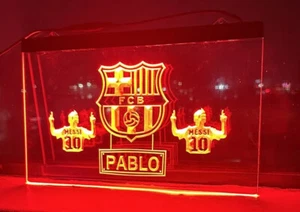 NAME PERSONALIZED BARCELONA LED NEON SIGN LIGHT 8x12 - Picture 1 of 10