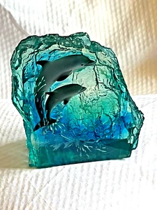 Westland Delfine Schweinswal Figur Skulptur #9032 blau R L christliche Figur - Bild 1 von 10