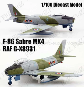 Royal Air Force F-86 Sabre MK4 G-X8931 1:100 diecast Aircraft plane Atlas Model - Picture 1 of 6