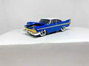 White o' Metallic Blue Castline 58 Plymouth Fury No 1081015270R Diecast Toy Car - Picture 1 of 10