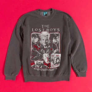 Maglione ufficiale The Lost Boys Sleep All Day vintage lavaggio antracite: S,M,3XL - Foto 1 di 4
