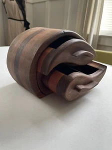 Schmuckkästchen aus Holz, Schmuckkästchen mit zwei Schubladen handgefertigt - gut gemacht - Bild 1 von 7