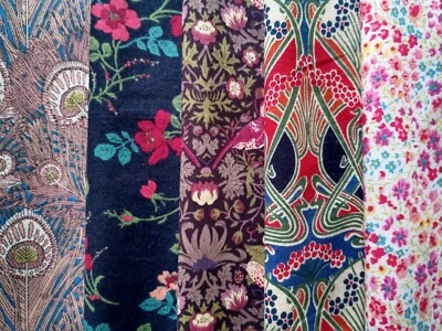5 pieces of Liberty Tana Lawn cotton quilting Scrap Pack  Size 14 x 19 cm - Image 1 of 4