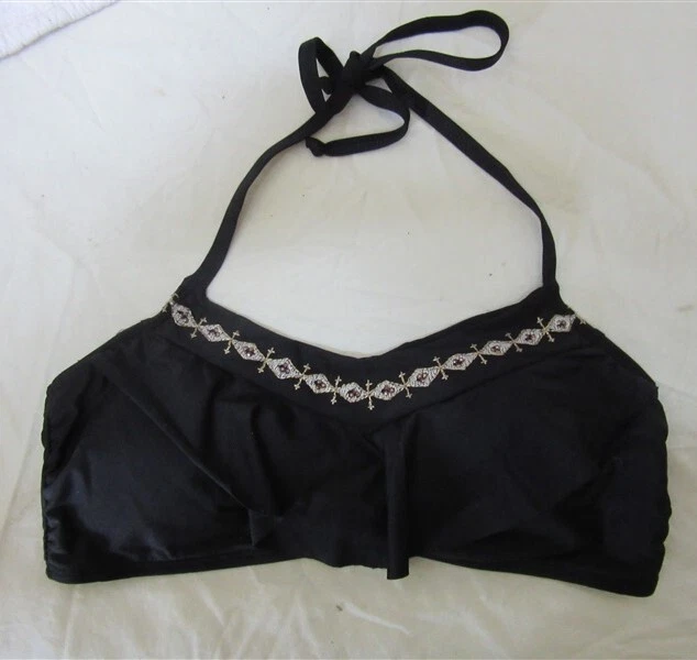 Biquíni bordado flutuante Ella Moss Crafty M Halter novo sem etiquetas #108041  - Imagem 1 de 1