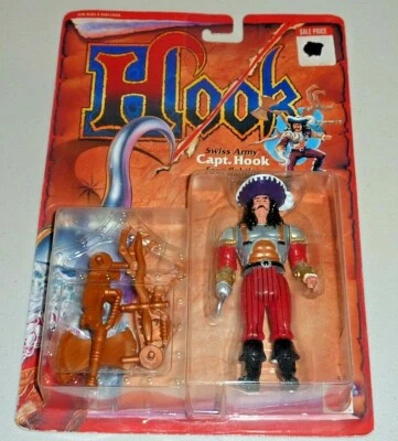 captain hook swiss army figure capt mattel 90s moc new sealed vintage - Image 1 of 2