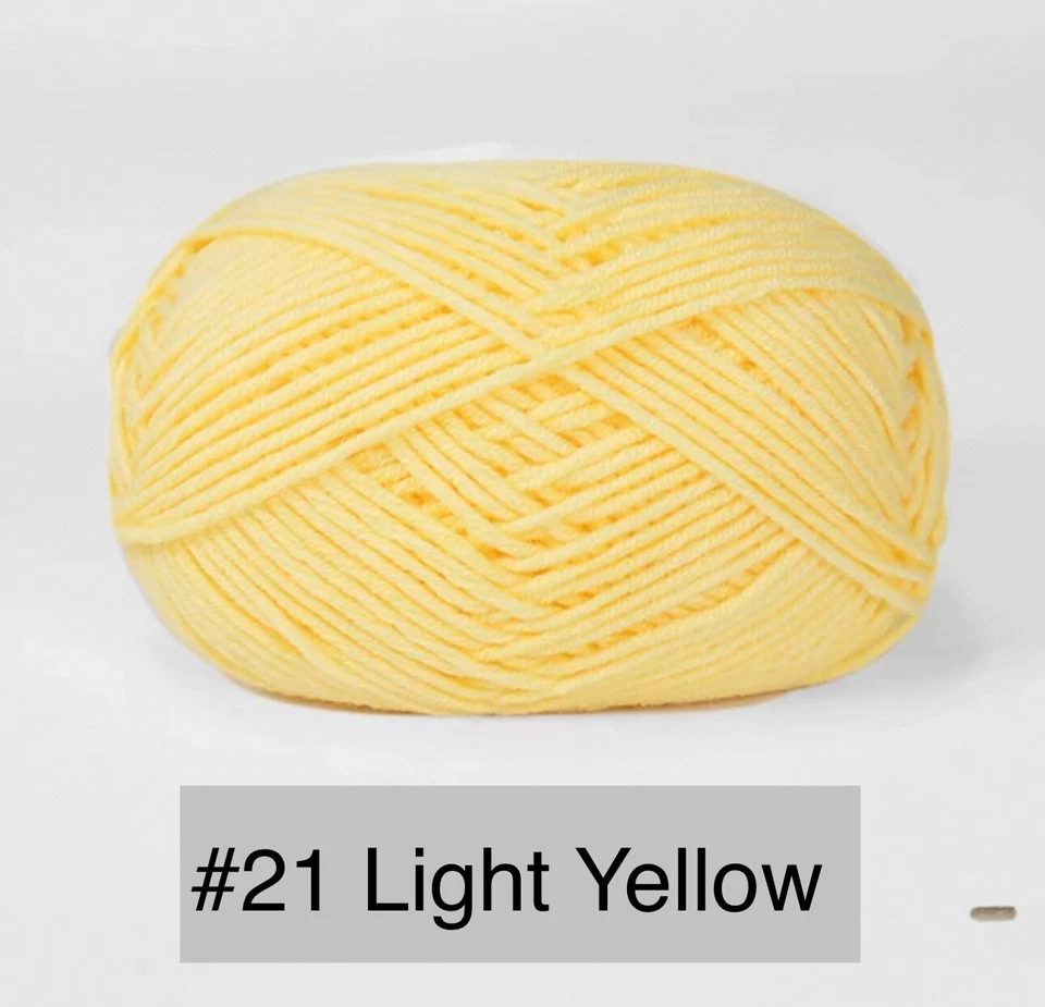 NUEVO Multi Colores Leche Algodón Madejas Tejido a Mano Lana Bebé Crochet Grueso Hilo Foto 1 de 1