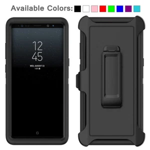 For Galaxy Note 8 Case Cover Shockproof Series Fits Defender Belt Clip - Picture 1 of 9