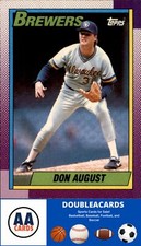 1990  Topps #192 Don August  Milwaukee Brewers