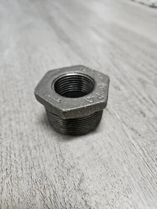 1-1/2 Inch x 1 Inch Black Galvanized Steel Reducing Bushing. New. - Picture 1 of 5