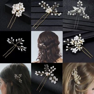 accessoires brautjungfer diadem pearl haar pin haarspangen braut - clips - Bild 1 von 17