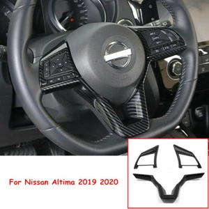 Carbon Fiber 3X Car Steering Wheel Decor Cover Trim For Nissan Altima 2019-2023 - Bild 1 von 7