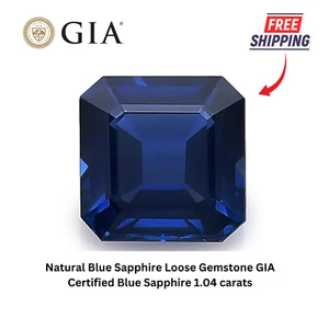 Pietra preziosa sfusa zaffiro blu naturale certificata GIA 1,04 carati - Foto 1 di 6