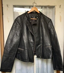 Metaphor Moto Biker Jacke Damen XL schwarz Reißverschlüsse Motorrad Kunstleder - Bild 1 von 12
