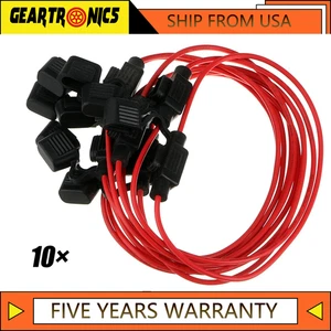10PCS 12 GAUGE MINI ATC 25A FUSE HOLDER IN-LINE AWG WIRE COPPER 12 VOLT BLADE - Picture 1 of 12