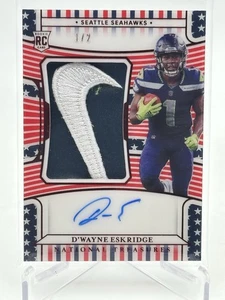 2021 Panini National Treasures D’wayne Eskridge Nike RPA /2 - Stars Stripes FOTL - Picture 1 of 2