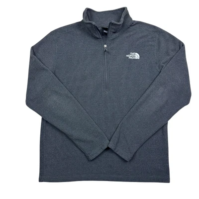 Pullover polar gris con textura The North Face Rock 1/4 cremallera talla M para hombre Foto 1 de 4