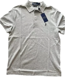 NWT Men's L Ralph Lauren Polo Slim Fit Soft Grey Short Sleeve Shirt Aviator $125 - Picture 1 of 6