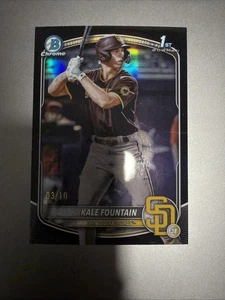 2025 Bowman Chrome 1st Kale Fountain /10 #CPA-KFO True Black - Bild 1 von 7