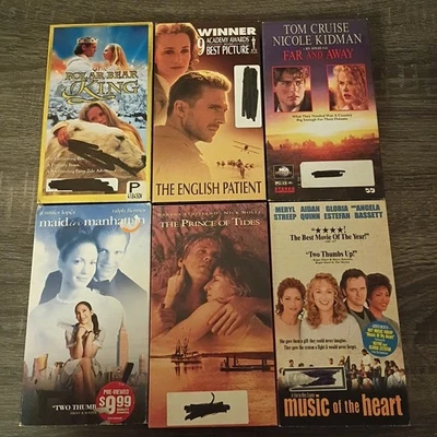Lot Of 6 Vintage VHS Tapes Comedy Romance Adventure Jennifer Lopez Nicole Kidman Foto 1 de 4