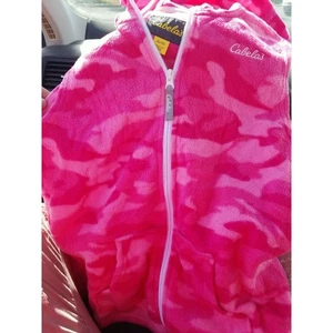 Cabela’s rosa Mädchen Fleece Camouflage Kapuzenweste Gr. XL - Bild 1 von 8