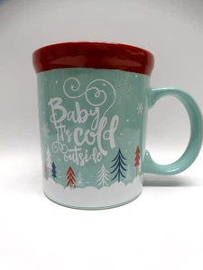 DesignPac Baby its Cold Outside Christmas XL Coffee Mug Mint Green EUC - Picture 1 of 9