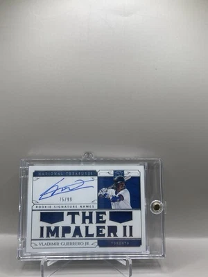 2019 VLADIMIR GUERRERO JR NATIONAL TREASURES THE IMPAlER PATCH AUTO RPA /99 - Image 1 of 2