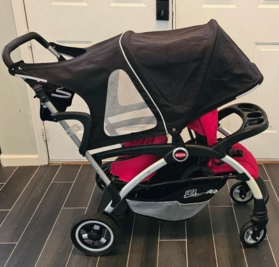Joovy Ergo Caboose Stroller w/ extras, Red Deluxe Seat Covers & Parent Organizer - Image 1 of 4