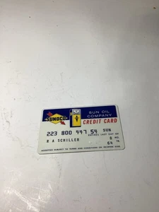 Vintage 1968 Sunoco Credit Card Sun Oil Company - Picture 1 of 2