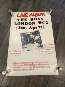 Álbum en vivo vintage The Roxy London lanzamiento póster promocional cable especificaciones de rayos X - Imagen 1 de 2