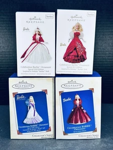 Hallmark Keepsake Celebration Barbie Ornaments 2002 2005 2010 2012 4er Set mit Box - Bild 1 von 16
