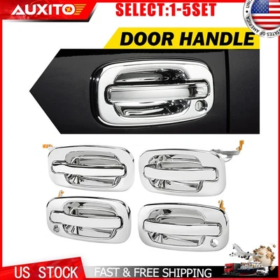 Классические хромированные чехлы на дверные ручки для 2007 GMC Sierra 1500 2500 3500 4-20X - Изображение 1 из 4