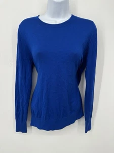 Suéter Banana Republic Seda Cachemira Cuello Redondo Azul Talla M - Imagen 1 de 11