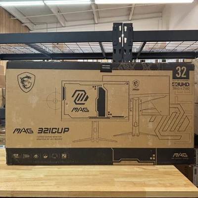 MSI 32" Curved UHD Gaming Monitor with HDR400 MAG321CUP - Black - NEW SEALED - Image 1 of 4