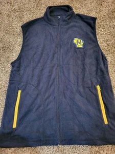 SGA Milwaukee Brewers Full Zip Fleece-like Vest Mens XL Blue - Picture 1 of 6
