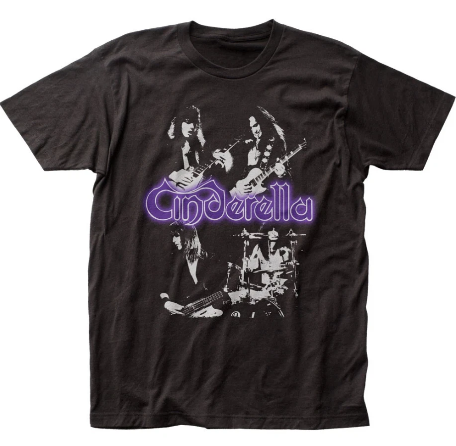 Cinderella Group Mens T Shirt Rock and Roll Music Classic Band Tee New Black - Image 1 of 3