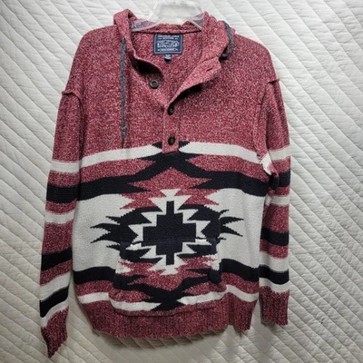 Sudadera con Capucha American Eagle Outfitters Adulto XL Roja Oeste Suroeste Tejido Azteca Foto 1 de 4
