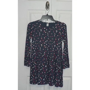 Harper Canyon Girls Cotton Long Sleeve Swing Dress Blue Hearts Size 8 MSRP $29 - Picture 1 of 4