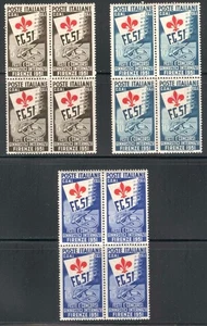 PRC_4_84.REPUBLIC.Blocks of 1951 "CONCORSI GINNICI FIRENZE" set. Sas 661-663.MNH - Picture 1 of 1