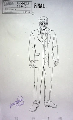 X-Men The Animated Series 1994 Production SIGNED LARRY HOUSTON Model Cel Copy - Image 1 of 2