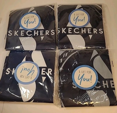 Nuevas bolsas con cordón Skechers azul marino/blanco lote de 4 pulgadas de nailon nuevas 16"x 20"  Foto 1 de 4