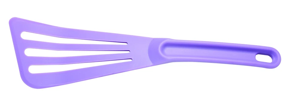 Mercer Culinary Hell's Tools High-Heat 12" Slotted Spatula | Purple - Image 1 of 1