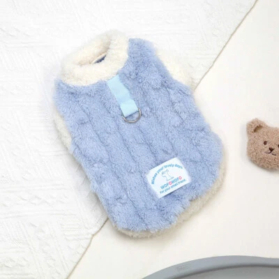 Mascota Perro Cachorro Cálido Vellón Ropa Chaleco Suéter Grueso Invierno Ropa Abrigo Chaqueta Foto 1 de 4