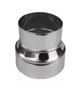 Canna fumaria canna fumaria metallo riduttore canalizzazione acciaio inox connettore adattatore - Foto 1 di 3