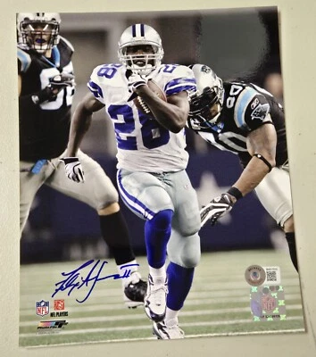 Foto autografiada 8x10 firmada por Felix Jones de los Dallas Cowboys Beckett Arkansas  Foto 1 de 3