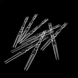240pcs Disposable Plastic Fruit Mini Cake Forks Cocktail Picks Tasting Appetizer - Picture 1 of 6