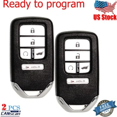 2 брелока дистанционного управления для 2017 2018 2019 2020 2021 Honda Civic CR-V Pilot 5B KR5V2X - Изображение 1 из 4